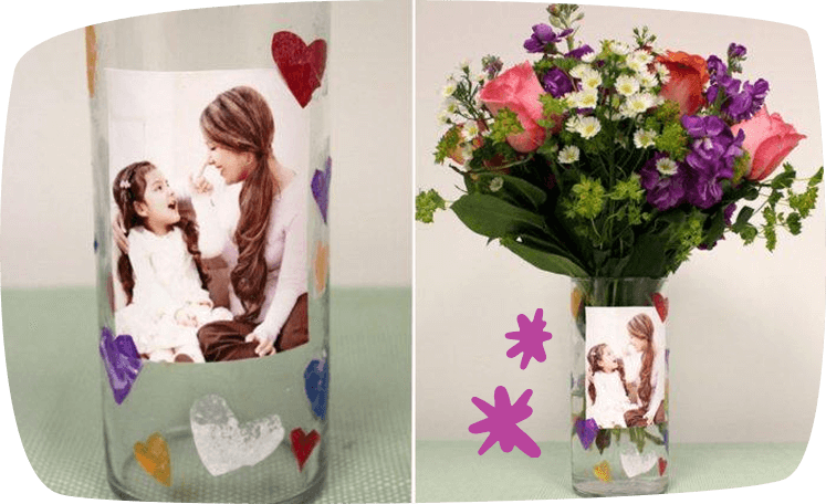 gepersonaliseerde bloempot met foto