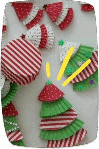 Kerstboom van cupcakevormpjes