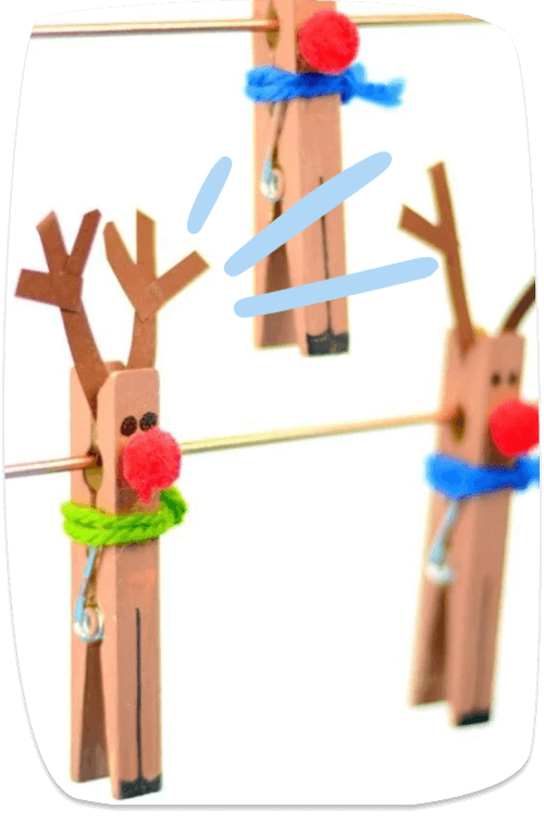 Rendier van wasknijpers