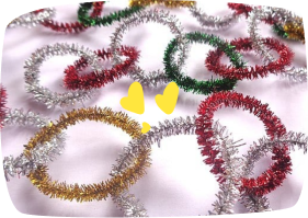 couronne de Noël en cure-pipes